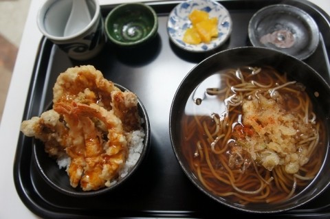 帯広そば処KABUTOさんのチビえび天丼セット