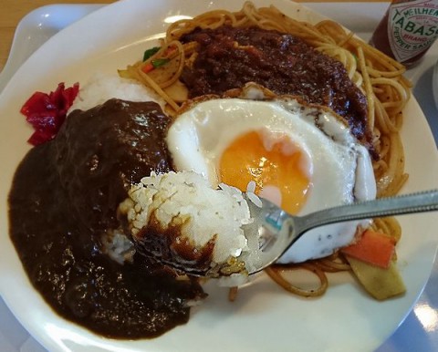 ツインDish(ミート&カレー)/めしcafeピグレット