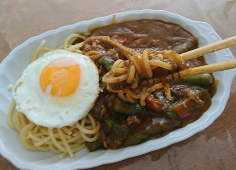 カレースパゲッティ/自作