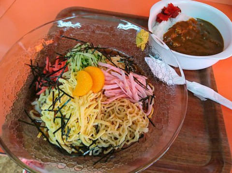 究極の組み合わせ　冷やしラーメンと小さいカレー/ラーメン・カレー久平