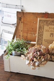 骨董市　イイ感じにヤレた古い木箱　ボックス　のご紹介