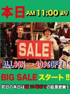 本日よりBIGSALEスタート!!