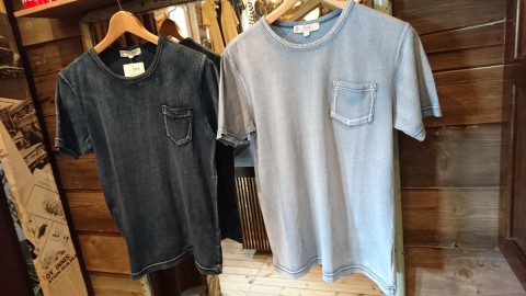 インディゴ染めTEEシャツ