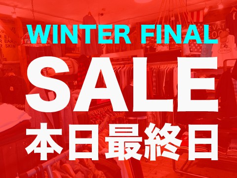 冬物売り尽くしSALE本日最終日!!!!!