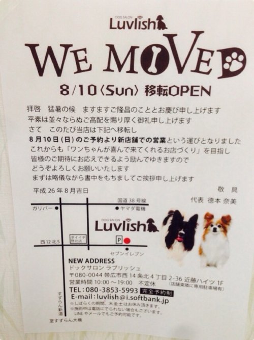 遂に(^^) 移転オープンのお知らせ!