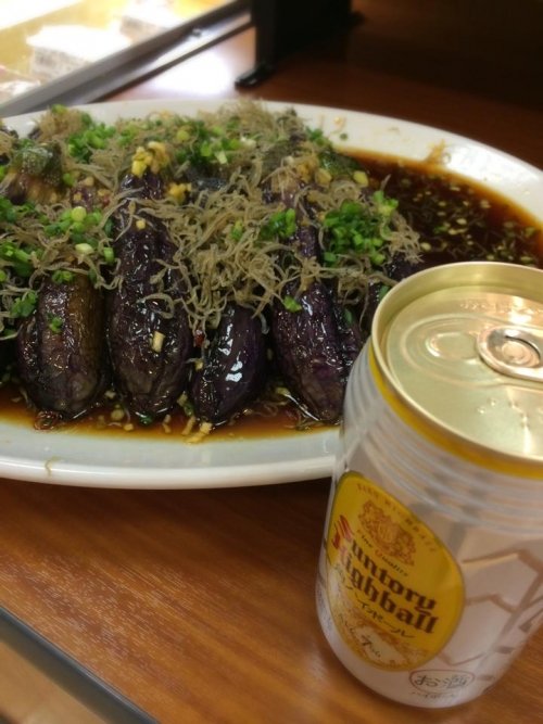 『揚げ茄子とじゃこの香味だれ』