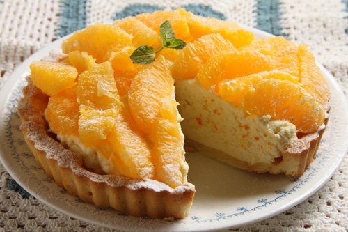 cafe chouchou マスカルポーネのオレンジタルト 480円