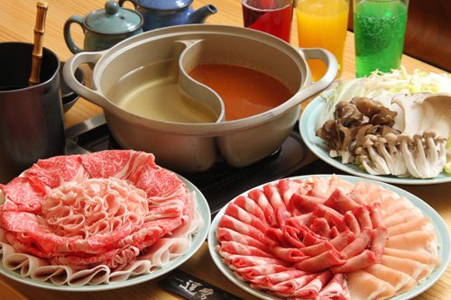 しゃぶしゃぶ処 達磨 肉3種 60分食べ放題 1,000円