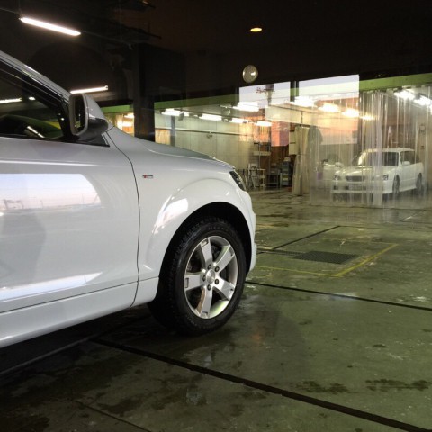 洗車中
