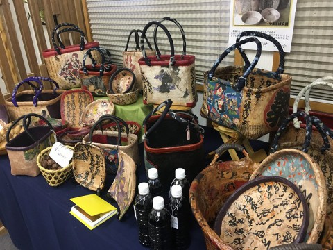 今昔物語 二人展 一閑張りと和の創作服