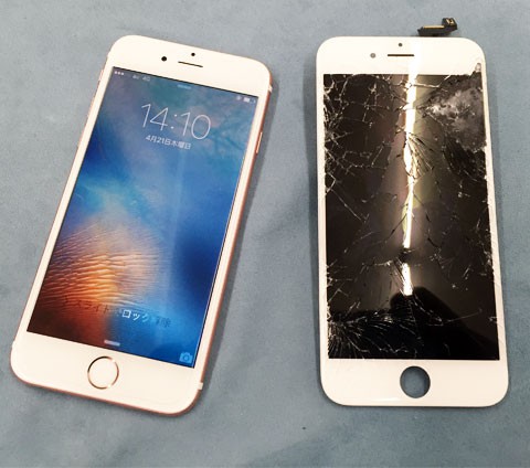 iPhoneのガラス割れ最短15分で修理できます!
