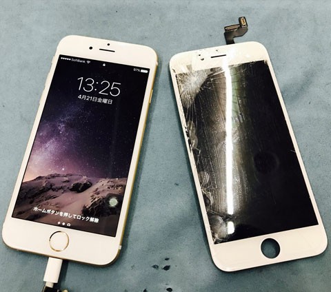 iPhoneの画面交換 その場ですぐ完了! 最短10分~