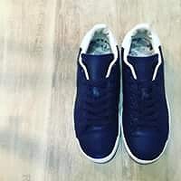 [女性必見]希少　STANSMITH　ネイビーレザー
