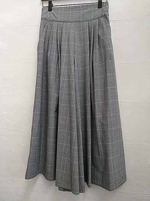 グレンチェックワイドパンツ