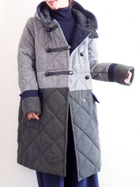 ウールキルティング中綿ダッフル