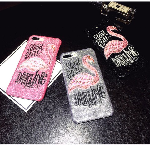 flamingo 綺麗iphone8ケース女性愛用 保護カバー 耐衝撃