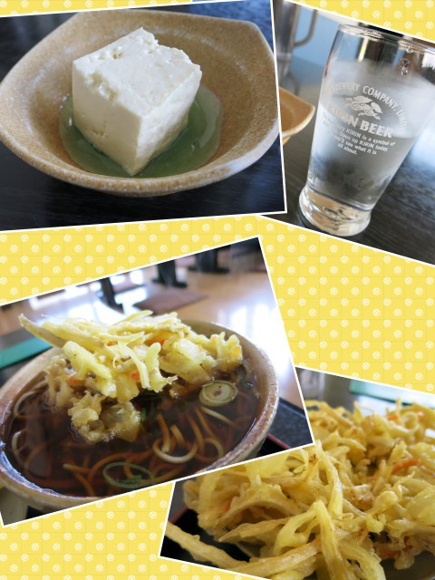 幕別町 手打ち蕎麦 森脇さんでごぼう天蕎麦を