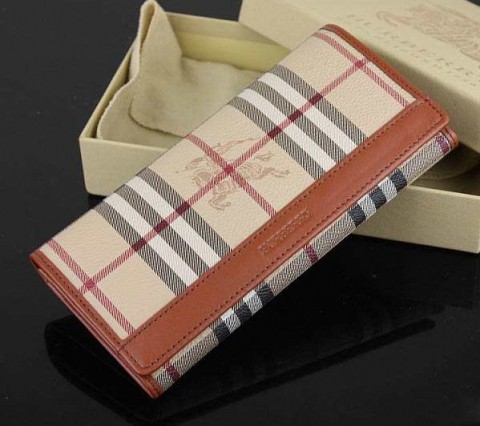 超激得新作BURBERRY バーバリー 財布 レザー チェック柄