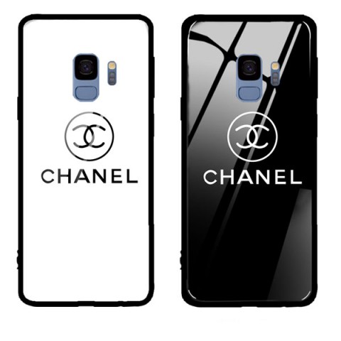 ブランド シャネル galaxy S9/s9+ ケース 背面ガラス 女性 セレブ愛用