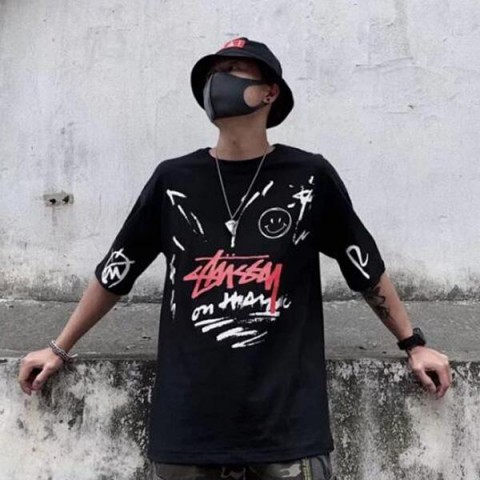 落書き stussy半袖 シュプリーム 悟空tシャツ ペアお揃い 新品