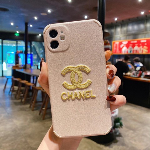 シャネル iphone12ケース 刺繍ロゴ