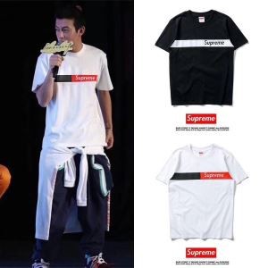 シンプル シュプリーム2018ss プリント半袖Tシャツ SUPREME 丸首T
