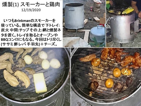 燻製(1) スモーカーと鶏肉