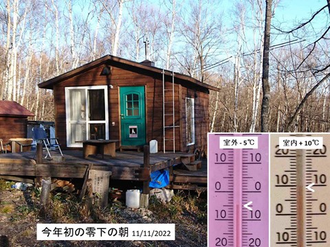 今年初の零下の朝 11月11日