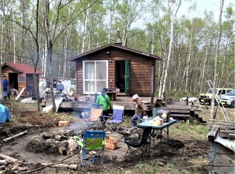 昼間のBBQ ジビエのシカ肉・クマ肉