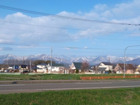 十勝清水・御影からの日高山脈 安曇野に似た扇状地
