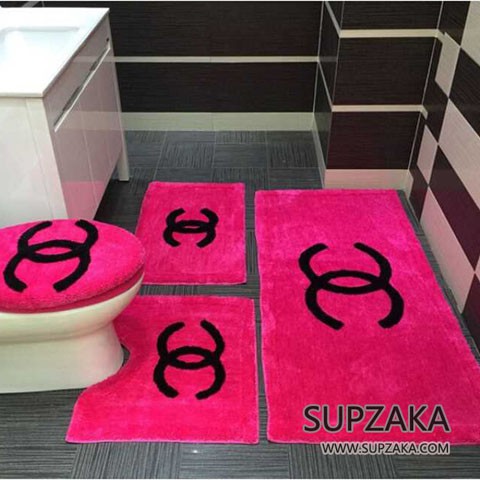 シャネル トイレマットセット 便座カバー CHANEL 浴室マット