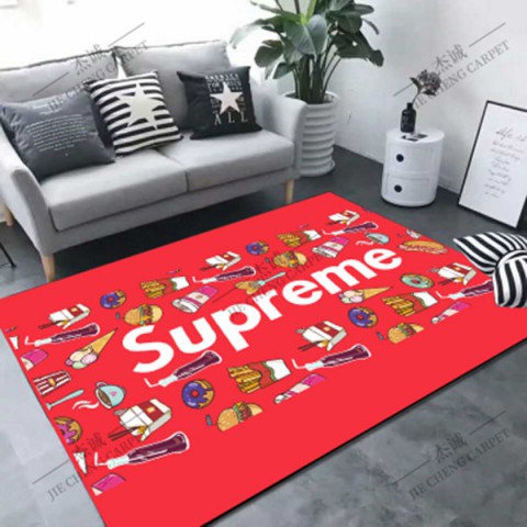 上品 シュプリーム カーペット ラグ オフホワイト フロアマット