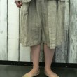 リネンへリンボンストライプワイドクロップドパンツ pas de calais（パドカレ）