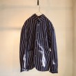 「Yarmo」BUTCHER STRIPE WORK JACKET / Overdyed Navy