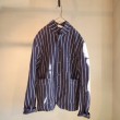 「Yarmo」BUTCHER STRIPE WORK JACKET / Washed Blue