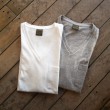 「A VONTADE」TUBE NEPPED COTTON V/N POCKET T-SHIRT 